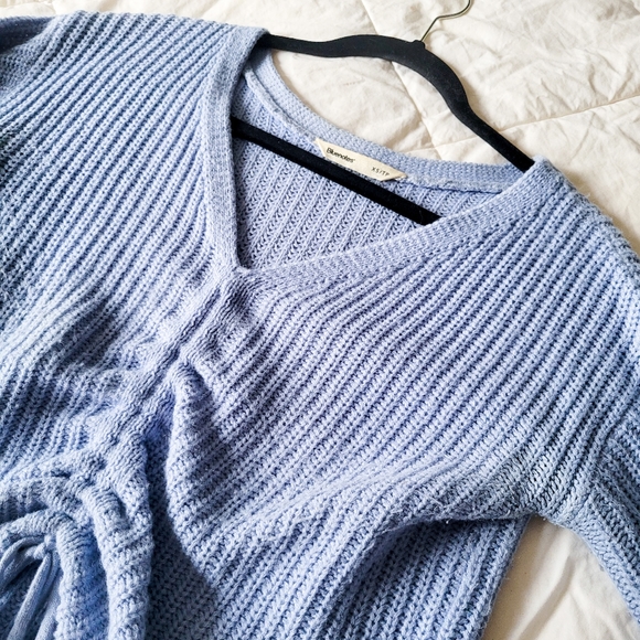 2/$8: Blue Knit Cropped Sweater - Picture 2 of 5